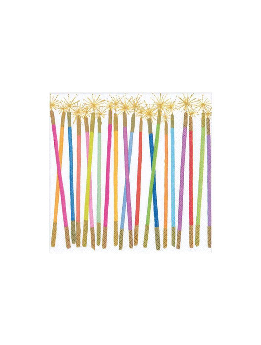 SERVILLETA DE COCKTAIL CANDLES WHITE MULTI X7914