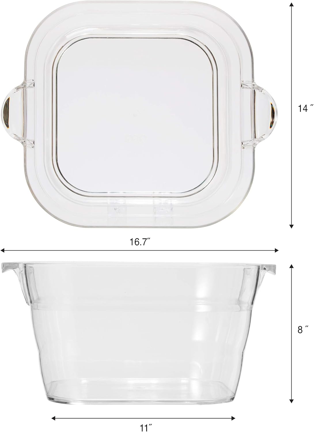 CHAMPAGNERA PARTY TUB DE ACRILICO GRANDE X7978