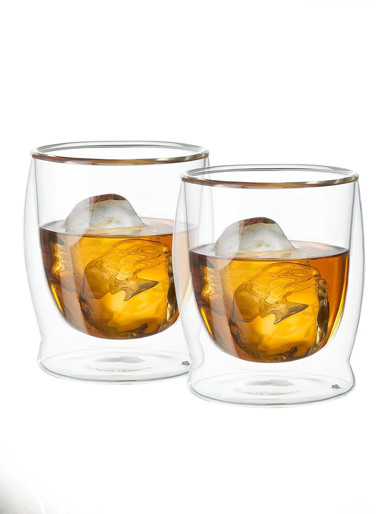 VASOS DOBLE PARED SET X2 CRISTAL 10 OZ X7984
