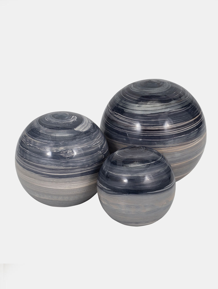 ESFERA DE METAL GALAXY NEGRA CHICA X8028C