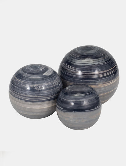 ESFERA DE METAL GALAXY NEGRA CHICA X8028C