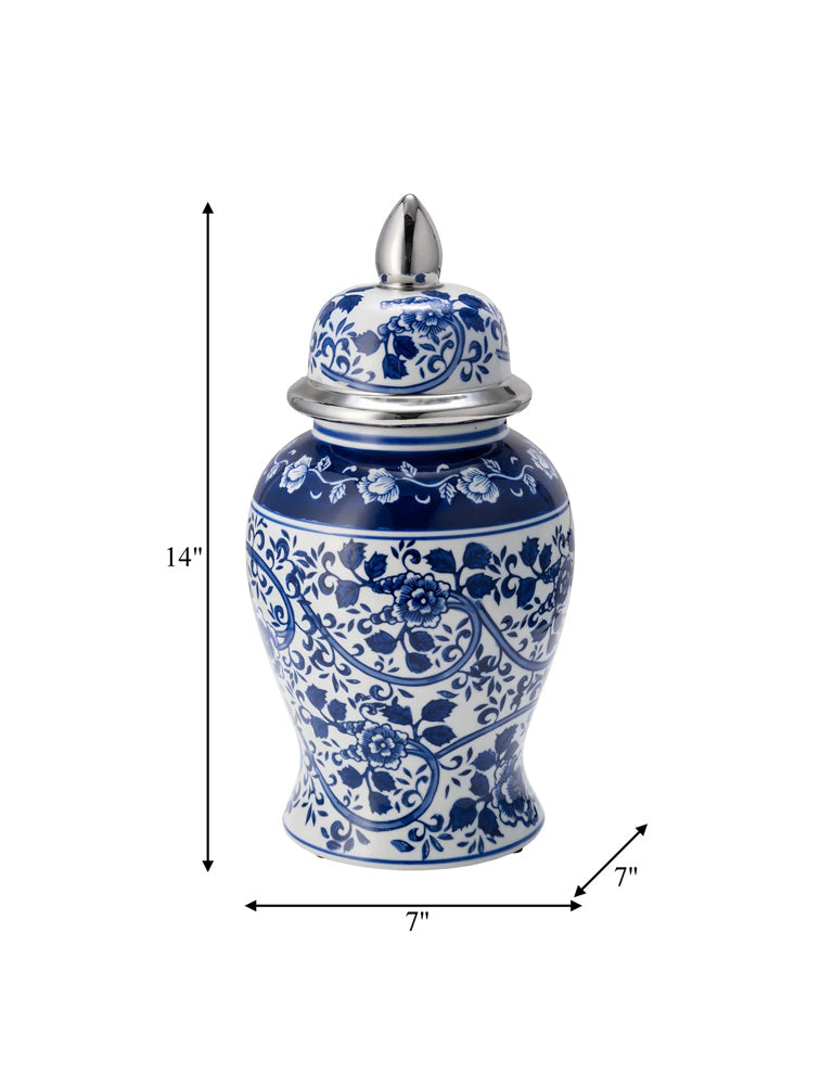 JARRÓN CHINOISERIE TEMPLE 14" X8030