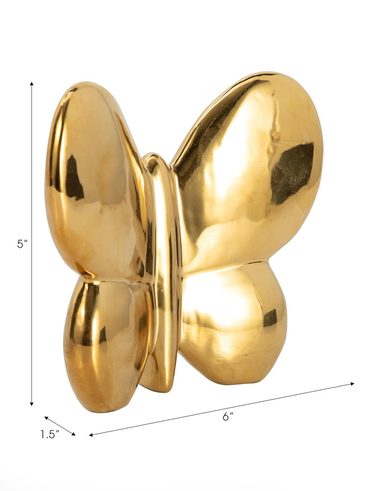 MARIPOSA CERAMICA DORADA 6" X8042