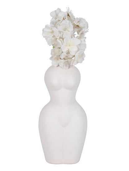 FLORERO TORSO BLANCO 12" X8046