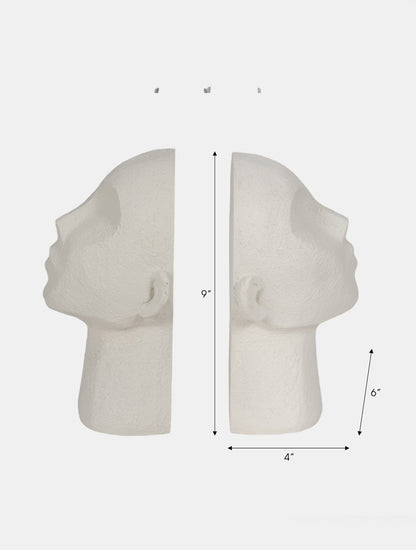 BOOKEND HEAD UP BLANCO 9" X8055
