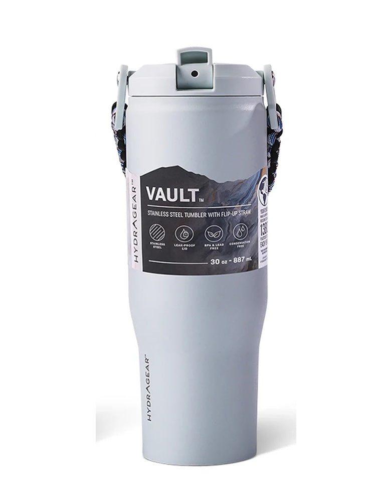VASO DOBLE PARED VAULT CON ASA TEJIDA 30OZ CELESTE X8061C