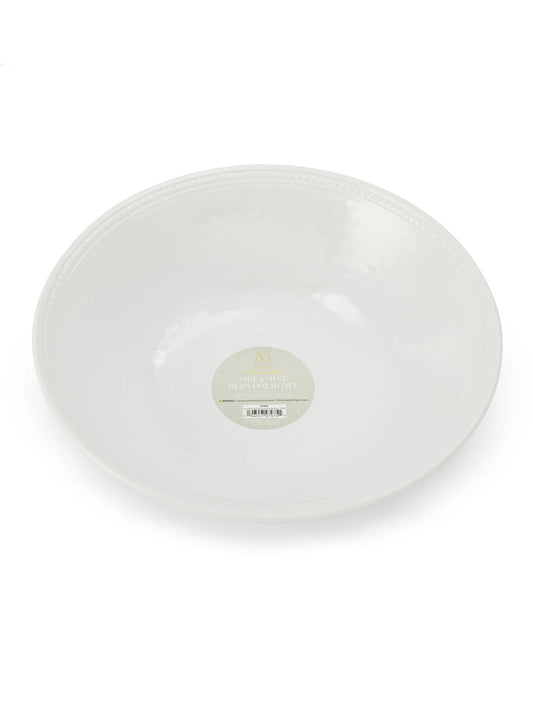 ENSALADERA MELAMINE DOTTED BLANCA XL X8065