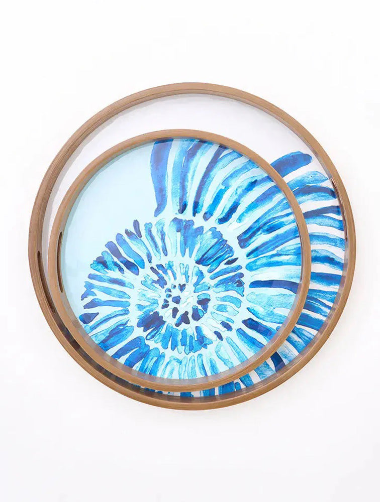 AZAFATE CONCHAS EN MADERA ESMALTADA CHICO X8077C