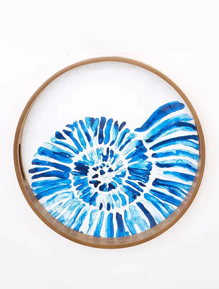 AZAFATE CONCHAS EN MADERA ESMALTADA GRANDE X8077G