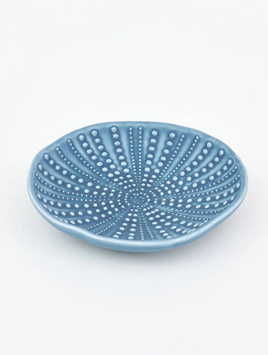 PLATITO O  TRINKET CELESTE ERIZO 5.1" X8086