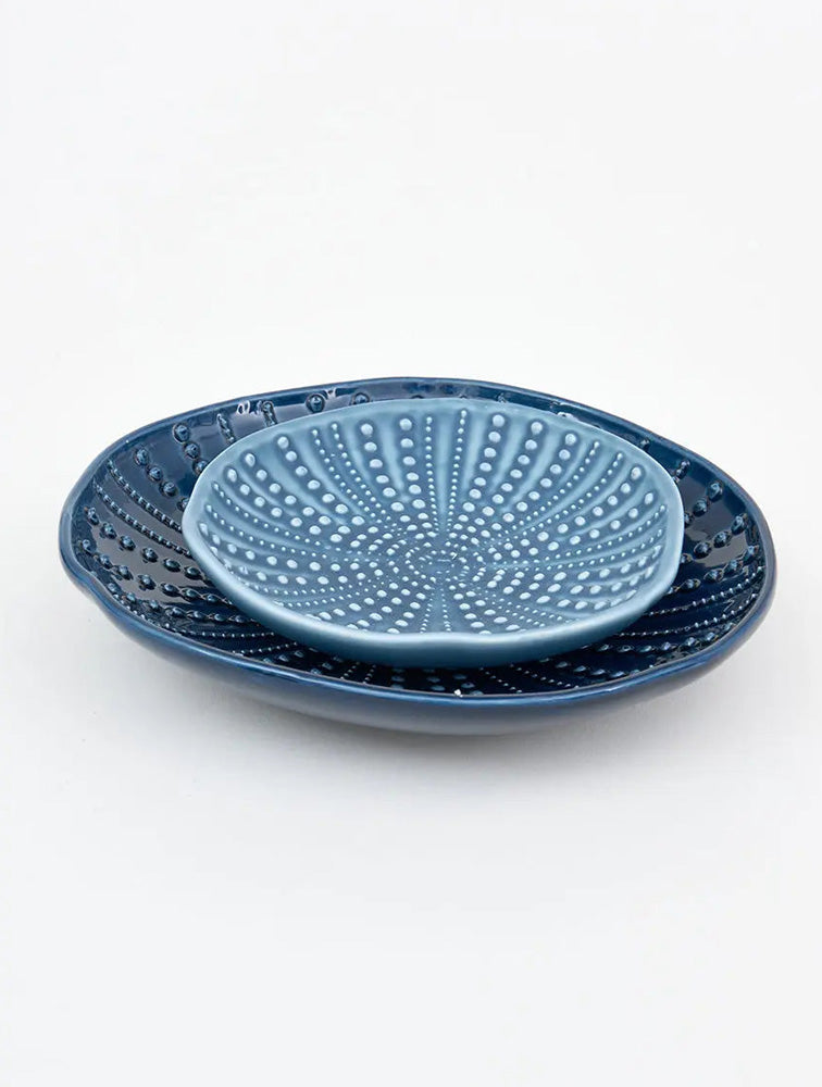 PLATITO O  TRINKET CELESTE ERIZO 5.1" X8086