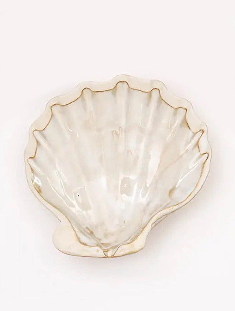 PLATITO O TRINKET CONCHAS BEIGE 5.1" X8094B