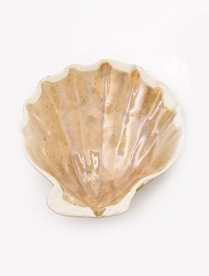 PLATITO O TRINKET CONCHAS MARRON 5.1" X8094M