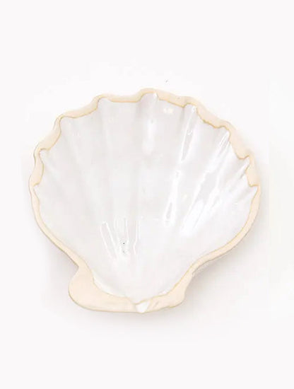 PLATITO O TRINKET CONCHAS BLANCO 5.1" X8094W