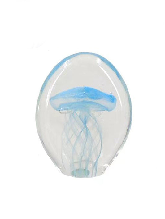 ESCULTURA MALAGUA DE VIDRIO 3.3" CELESTE X8100C