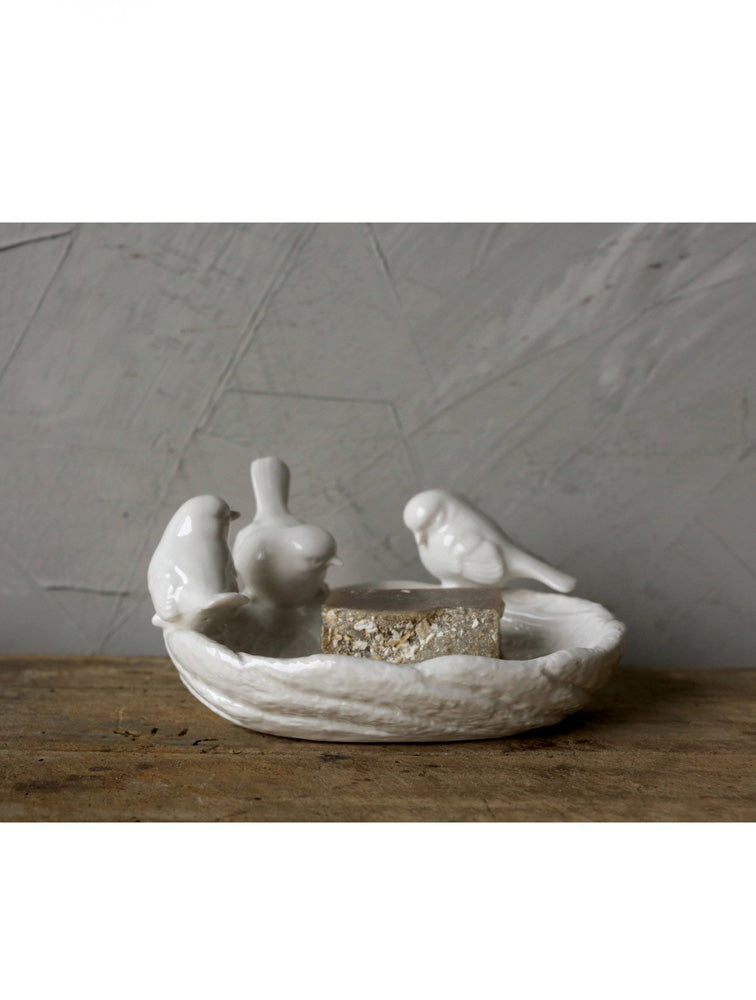BOWL O JABONERA PAJARITOS CERAMICA X8105