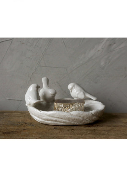 BOWL O JABONERA PAJARITOS CERAMICA X8105