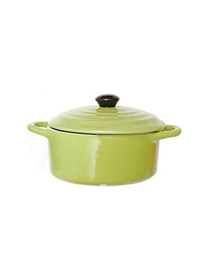 OLLITA CON TAPA MINI CERAMICA VERDE X8110V