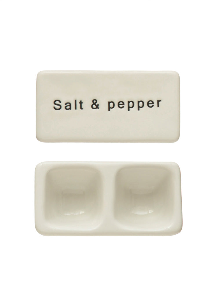 BOWL DOBLE SALT & PEPPER CERAMICA X8111