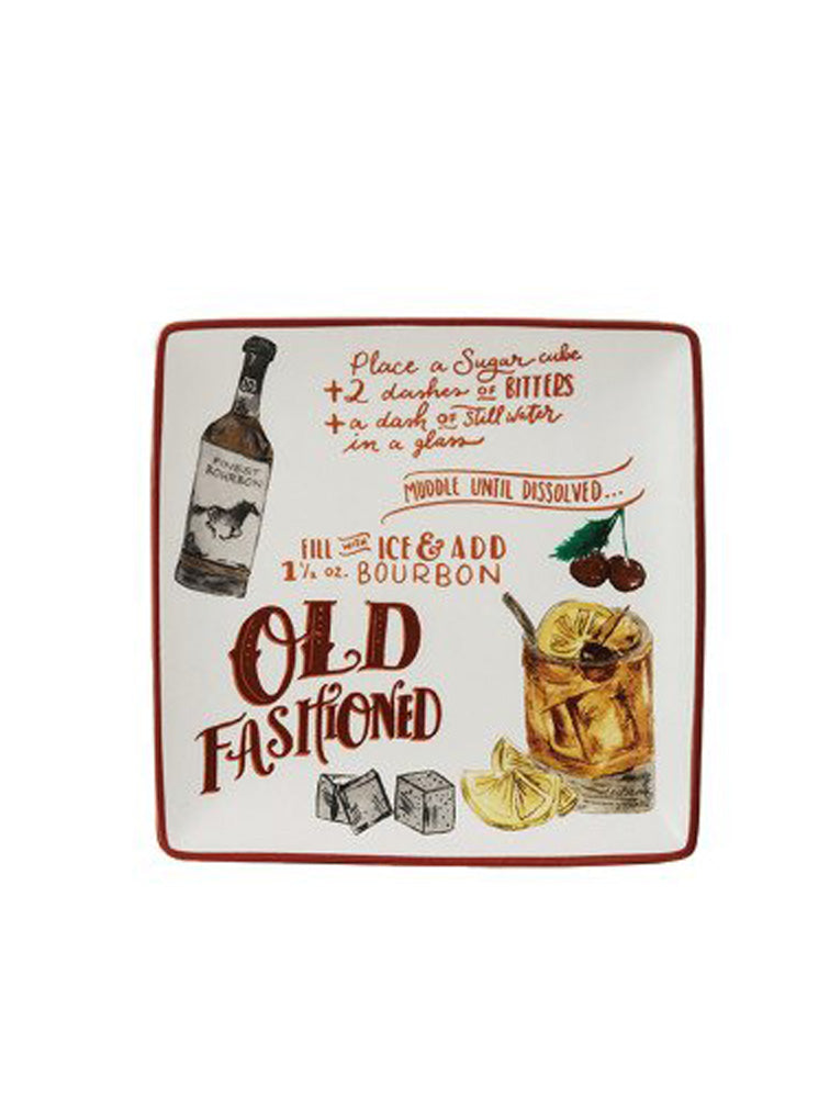 PLATO CUADRADO PIQUEO OLD FASHIONED X8116O