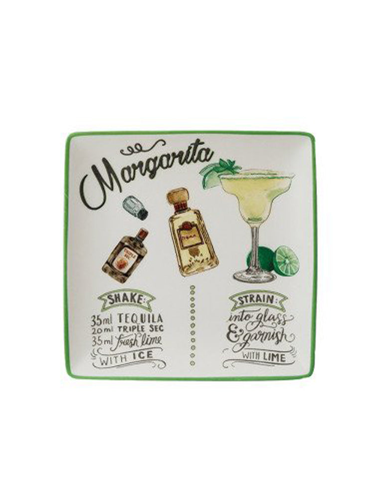 PLATO CUADRADO PIQUEO MARGARITA X8116T