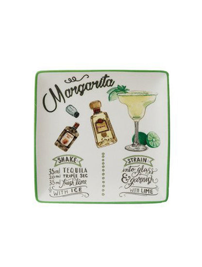 PLATO CUADRADO PIQUEO MARGARITA X8116T