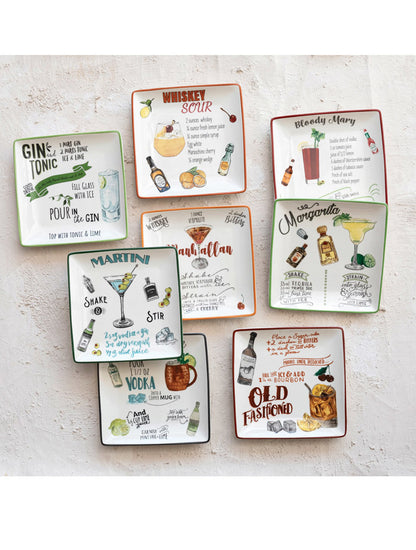 PLATO CUADRADO PIQUEO MARGARITA X8116T