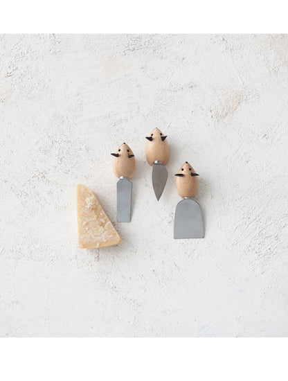 CUCHILLOS QUESO RATON X3 X8126