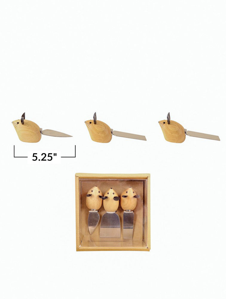 CUCHILLOS QUESO RATON X3 X8126