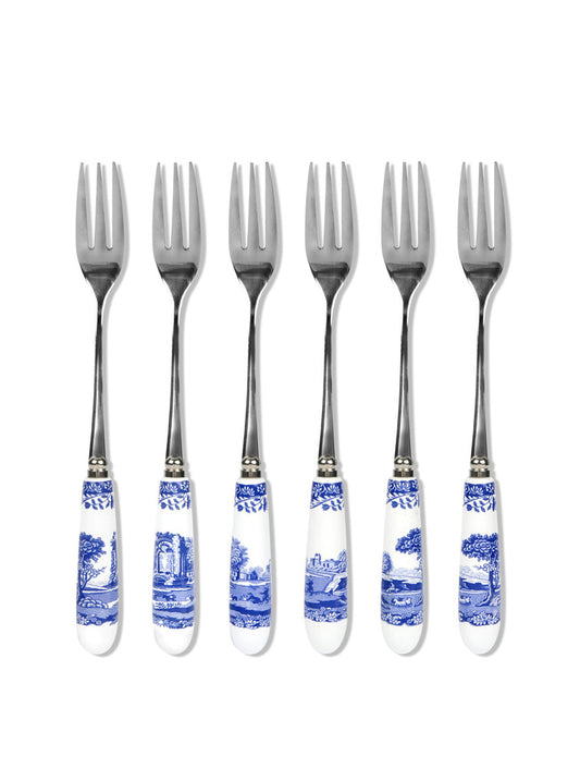 TENEDORES X6 BLUE ITALIAN MANGO PORCELANA X8127