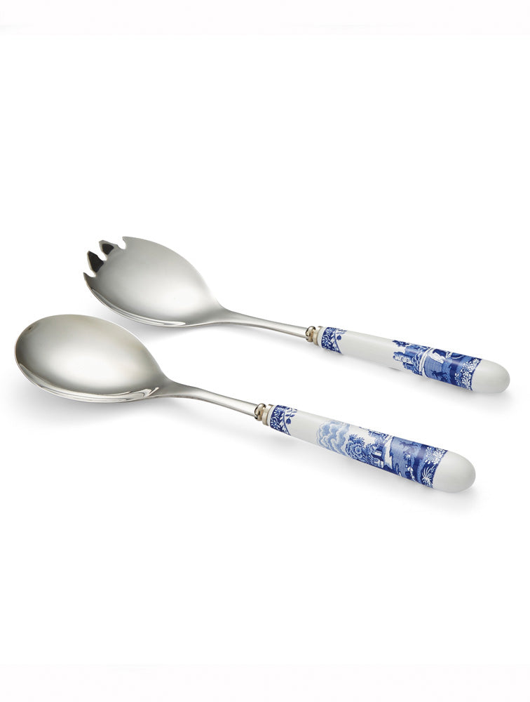 CUBIERTOS ENSALADA BLUE ITALIAN MANGO PORCELANA X8130