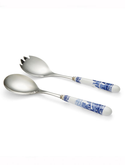 CUBIERTOS ENSALADA BLUE ITALIAN MANGO PORCELANA X8130