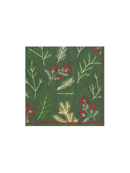 SERVILLETA COCTEL SPRIGS AND BERRIES X8136