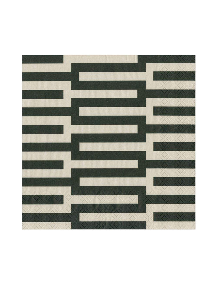 SERVILLETA CENA ZIPPER BLACK X8150