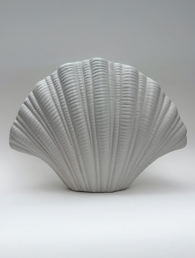 FLORERO CERAMICA CONCHA ABANICO X8164