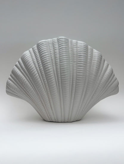 FLORERO CERAMICA CONCHA ABANICO X8164