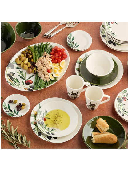 FUENTE OLIVA REDONDA GRANDE 13" CERAMICA X8188