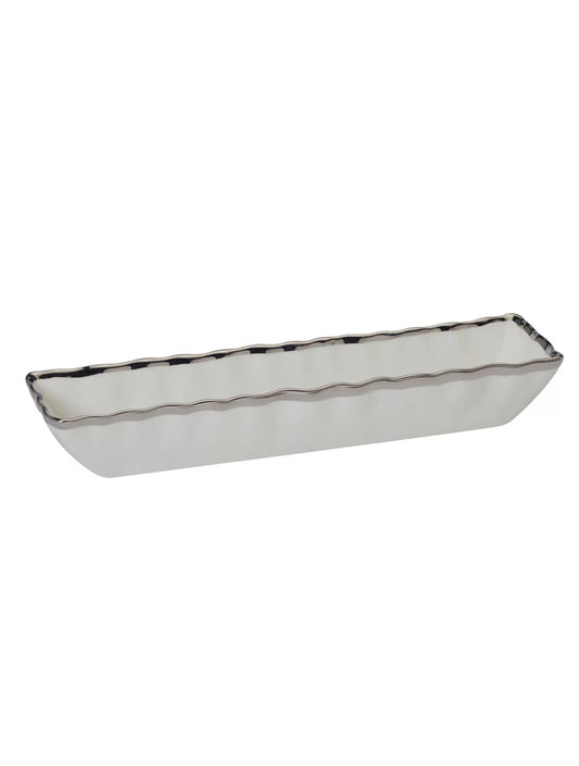 FUENTE RECTANGULAR PIQUEOS REGENCY 13" DE PORCELANA X8191