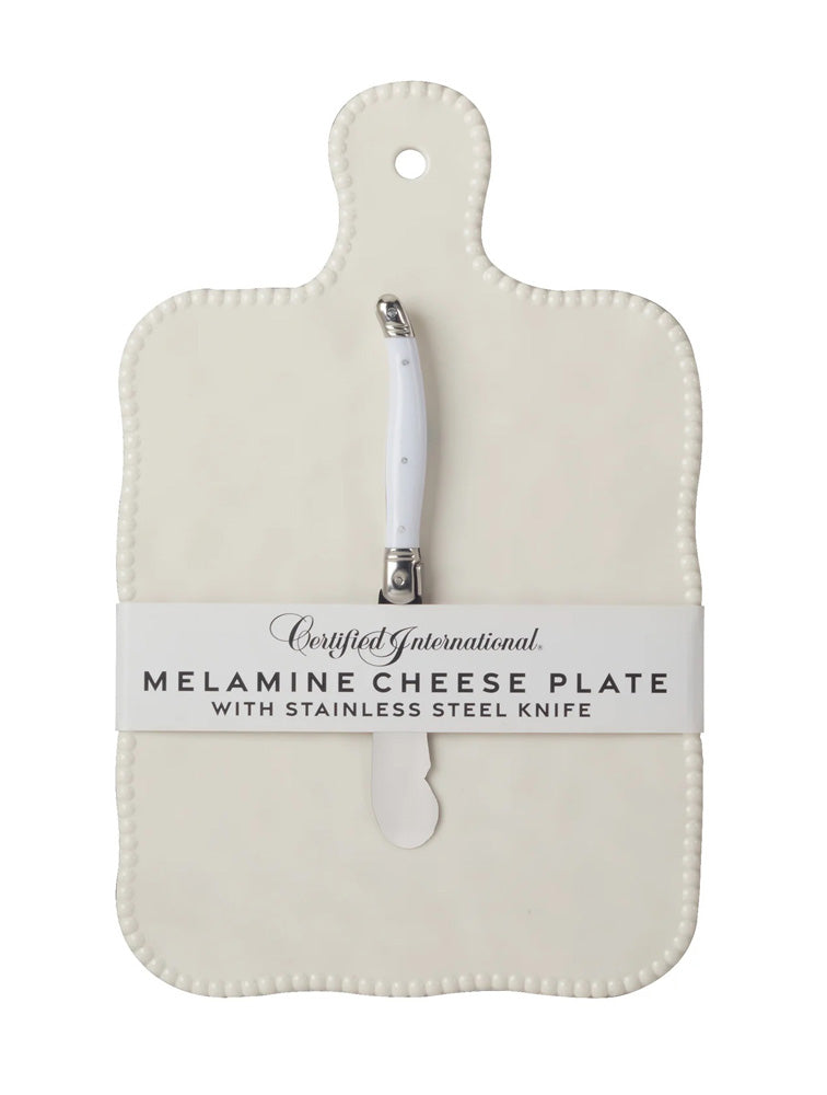 TABLA DE QUESO CON CUCHILLO PERLETTE CREAM MELAMINE X8203