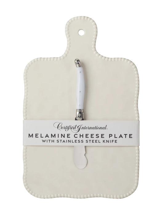 TABLA DE QUESO CON CUCHILLO PERLETTE CREAM MELAMINE X8203