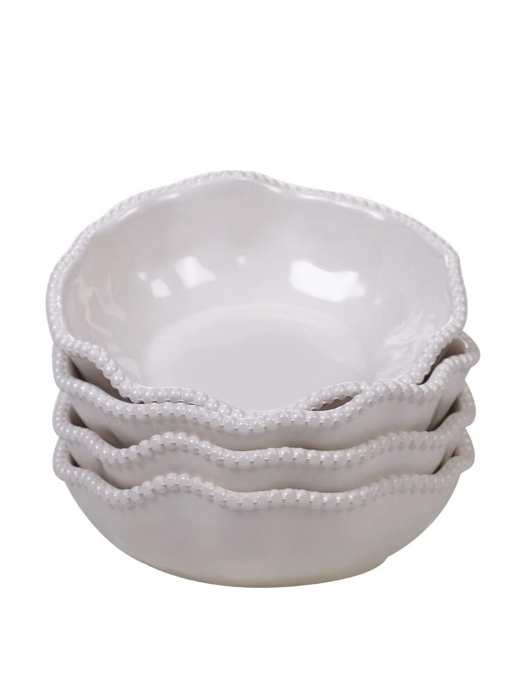 SET 4 MINI BOWLS PERLETTE CREAM MELAMINE  X8240