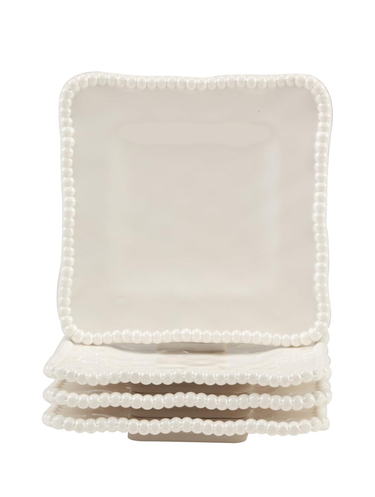 SET 4 PLATOS PERLETTE CREAM MELAMINE 6" X8241