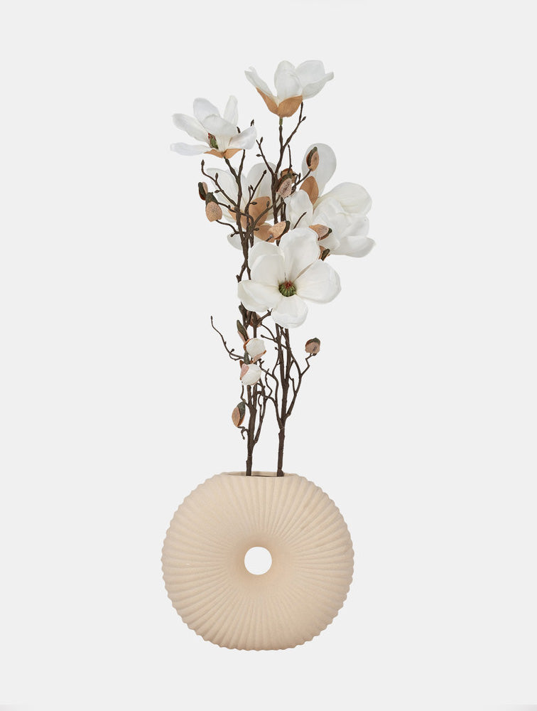 FLORERO EN RESINA DONUT 9'"  X8258