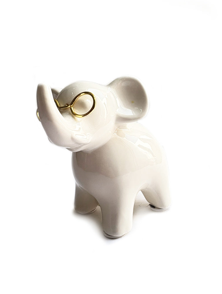 ESCULTURA ELEFANTE CON ANTEOJOS 5" X8264