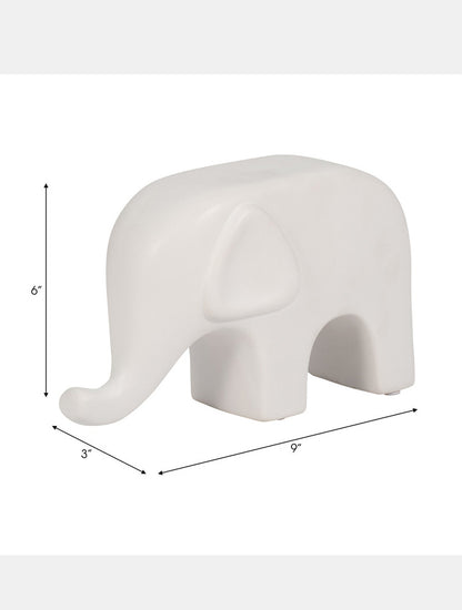 ESCULTURA ELEFANTE BLANCO 9" X8277