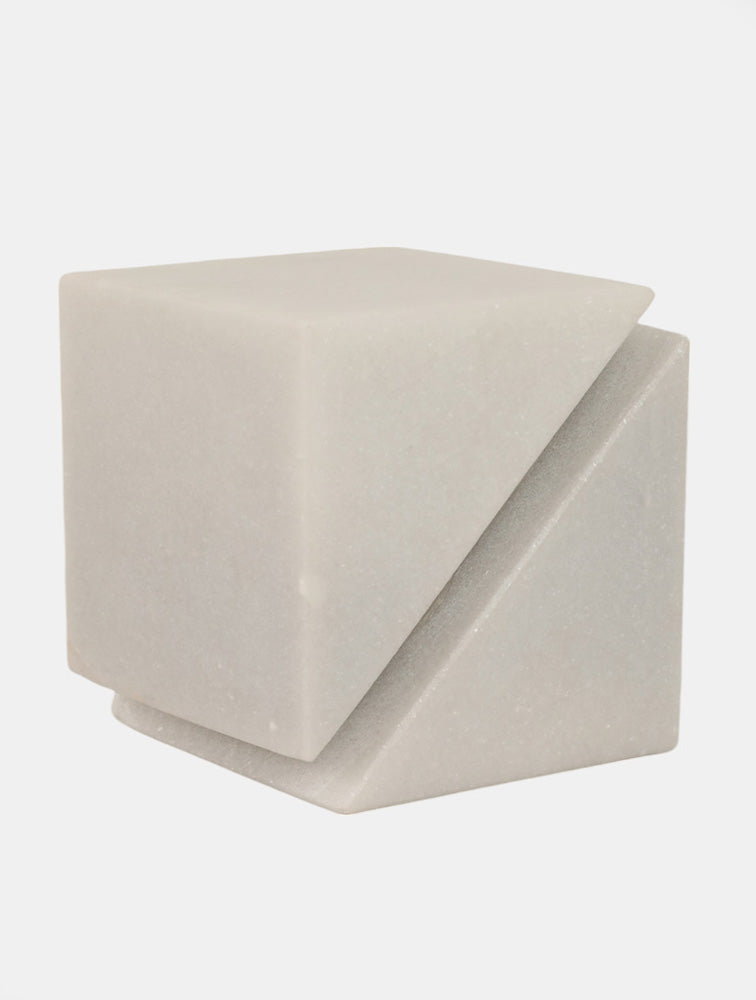 ESCULTURA CUBO MARMOL CORTADO 4" X8280