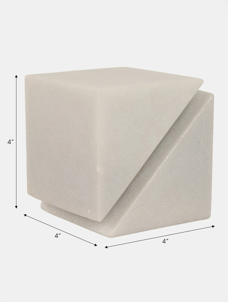 ESCULTURA CUBO MARMOL CORTADO 4" X8280