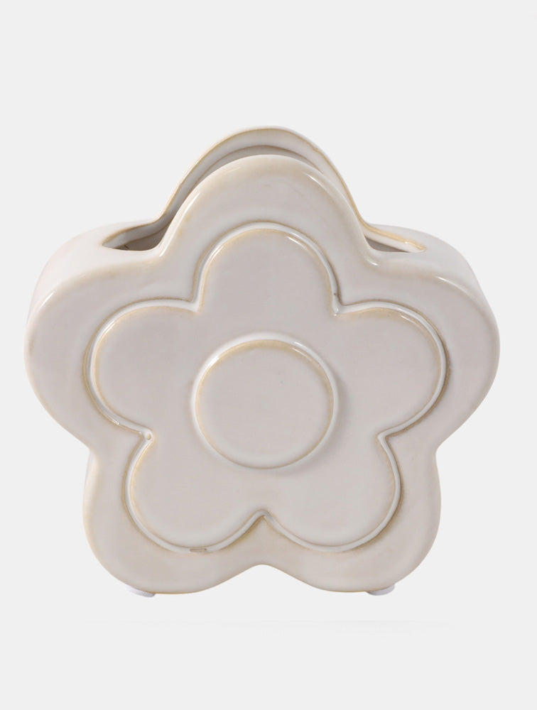 FLORERO O PORTA LAPICEROS FLOR DE CERAMICA 5" X8281
