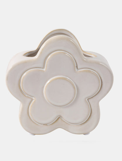 FLORERO O PORTA LAPICEROS FLOR DE CERAMICA 5" X8281