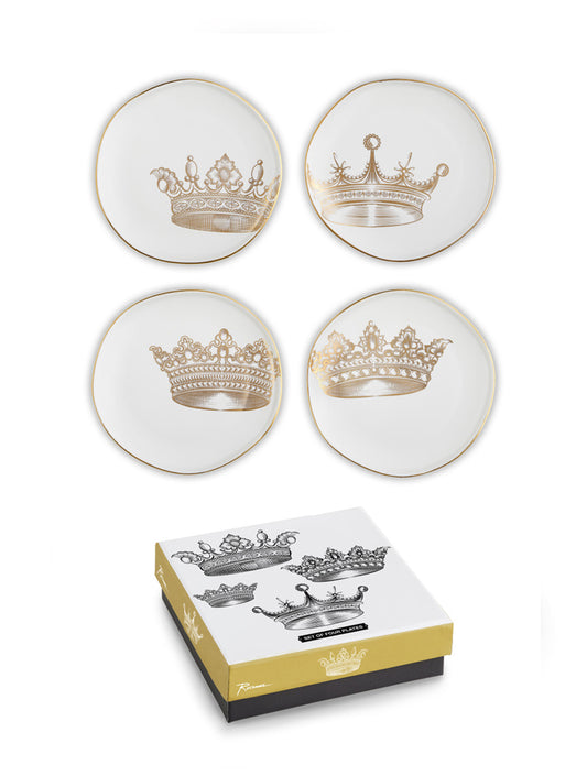SET DE 4 PLATOS DE APERITIVO CROWN XRG98447